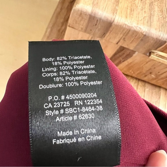 BABATON ARITZIA Patricio Short Sleeve Sheath Mini Dress in Burgundy Size 2‎ - Picture 5 of 7